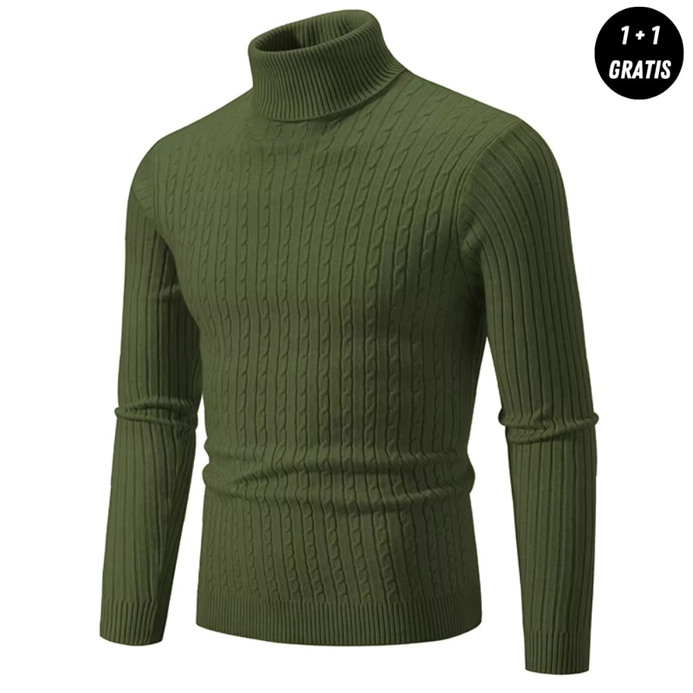 Ciepły sweter Strickpullover z Rollkragenem - ENZO