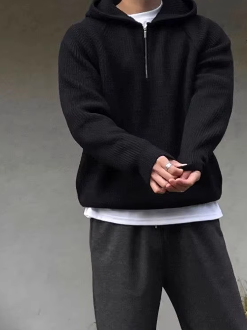 CAELAN – Stylowa bluza z kapturem i podwójnym zamkiem błyskawicznym