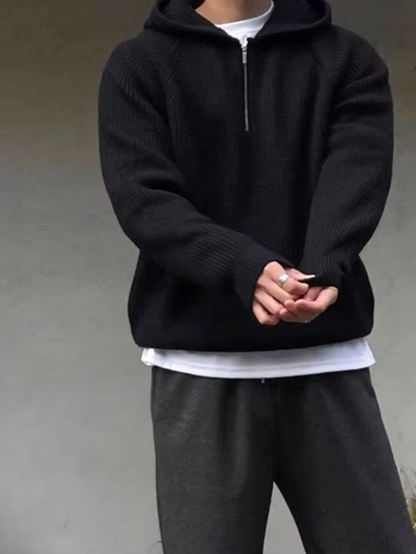 CAELAN – Stylowa bluza z kapturem i podwójnym zamkiem błyskawicznym