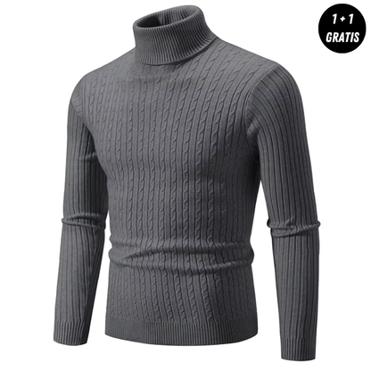 Ciepły sweter Strickpullover z Rollkragenem - ENZO