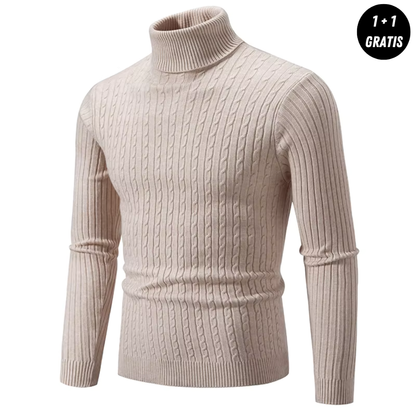 Ciepły sweter Strickpullover z Rollkragenem - ENZO