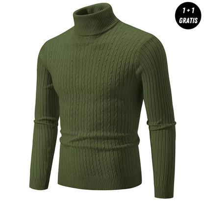 Ciepły sweter Strickpullover z Rollkragenem - ENZO