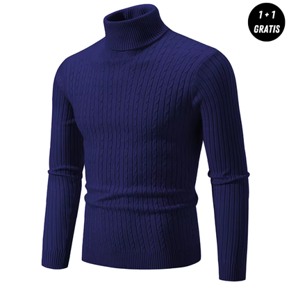 Ciepły sweter Strickpullover z Rollkragenem - ENZO