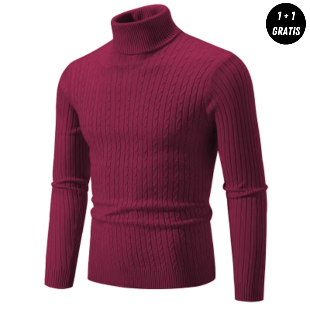 Ciepły sweter Strickpullover z Rollkragenem - ENZO