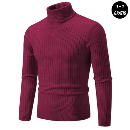 Ciepły sweter Strickpullover z Rollkragenem - ENZO